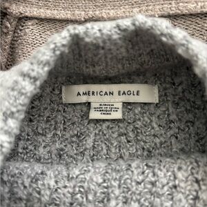 American Eagle Outfitters Light Gray Cowl Neck Sweater